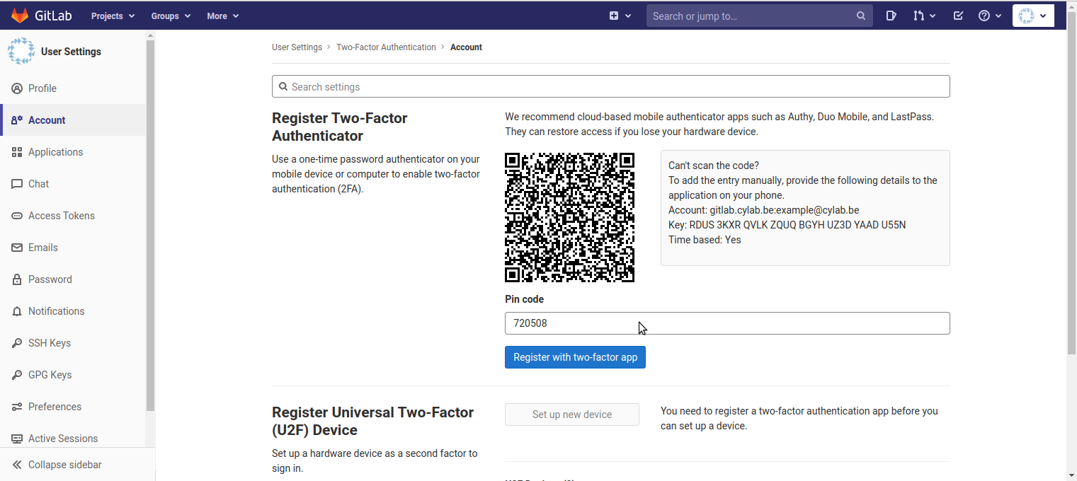 gitlab-enable-2-factor-authentication-2fa-cylab-be