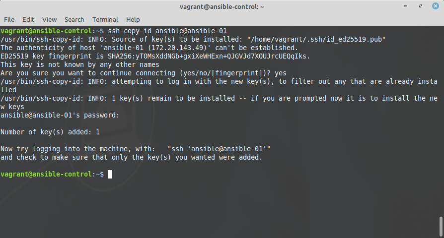 Ansible Command Ssh Copy Id